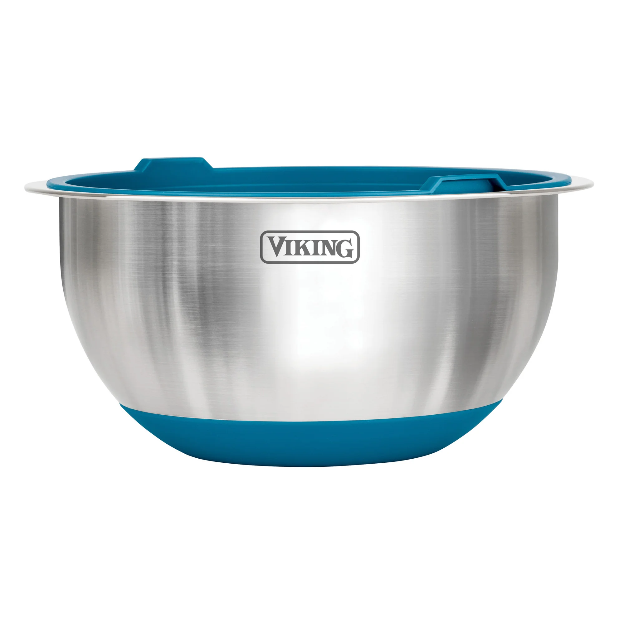 Viking 10-Piece Stainless Steel Mixing Bowl Set with Lids, Teal - Image 6