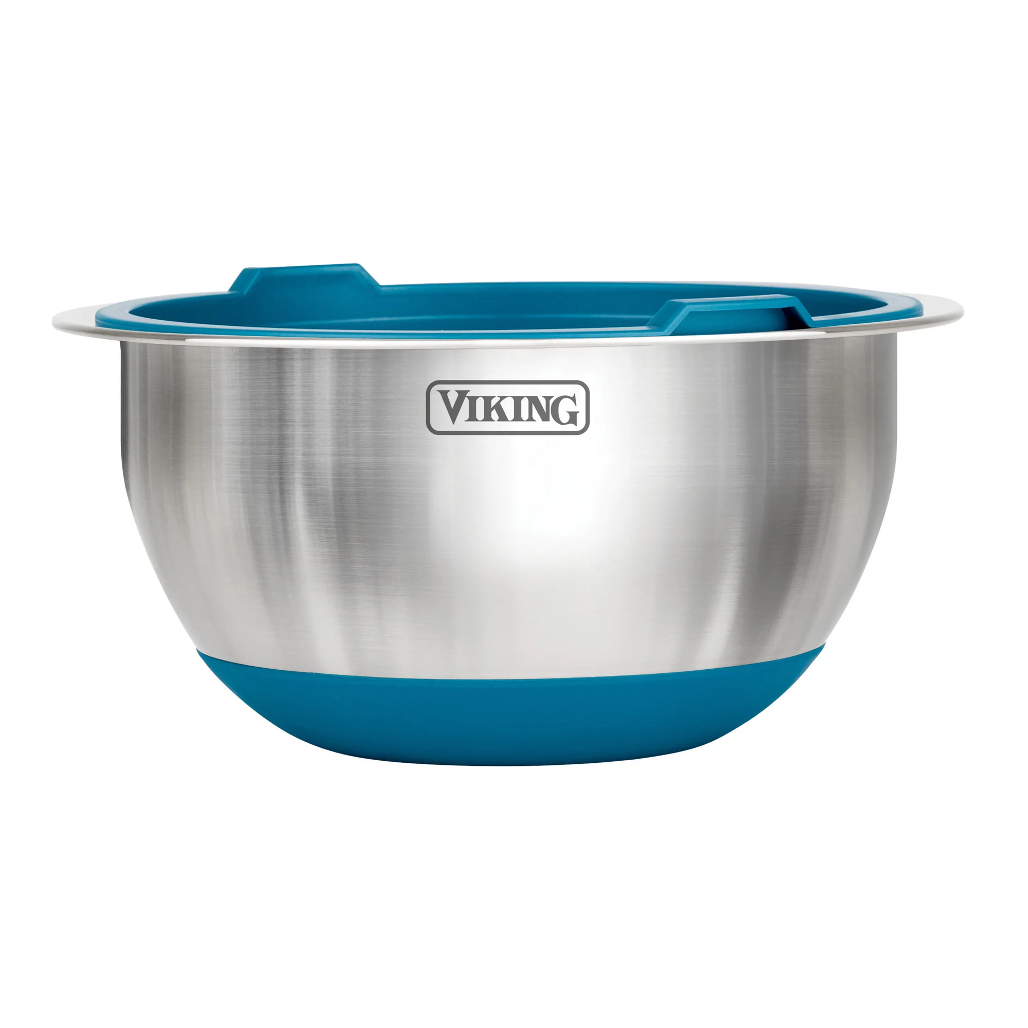 Viking 10-Piece Stainless Steel Mixing Bowl Set with Lids, Teal - Image 7