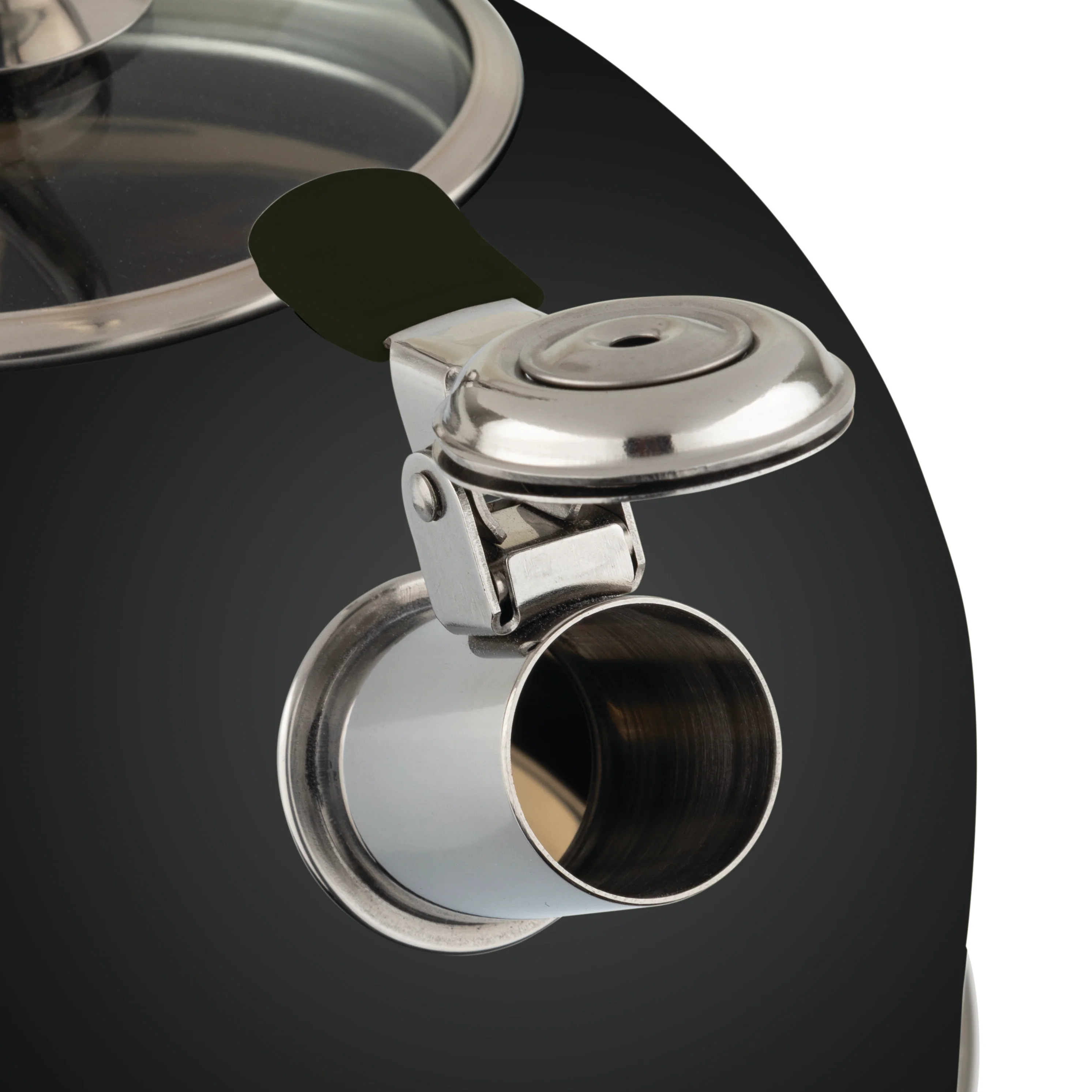 Viking 2.6 Qt. Stainless Steel Whistling Kettle with 3-Ply Base, Matte Black - Image 3