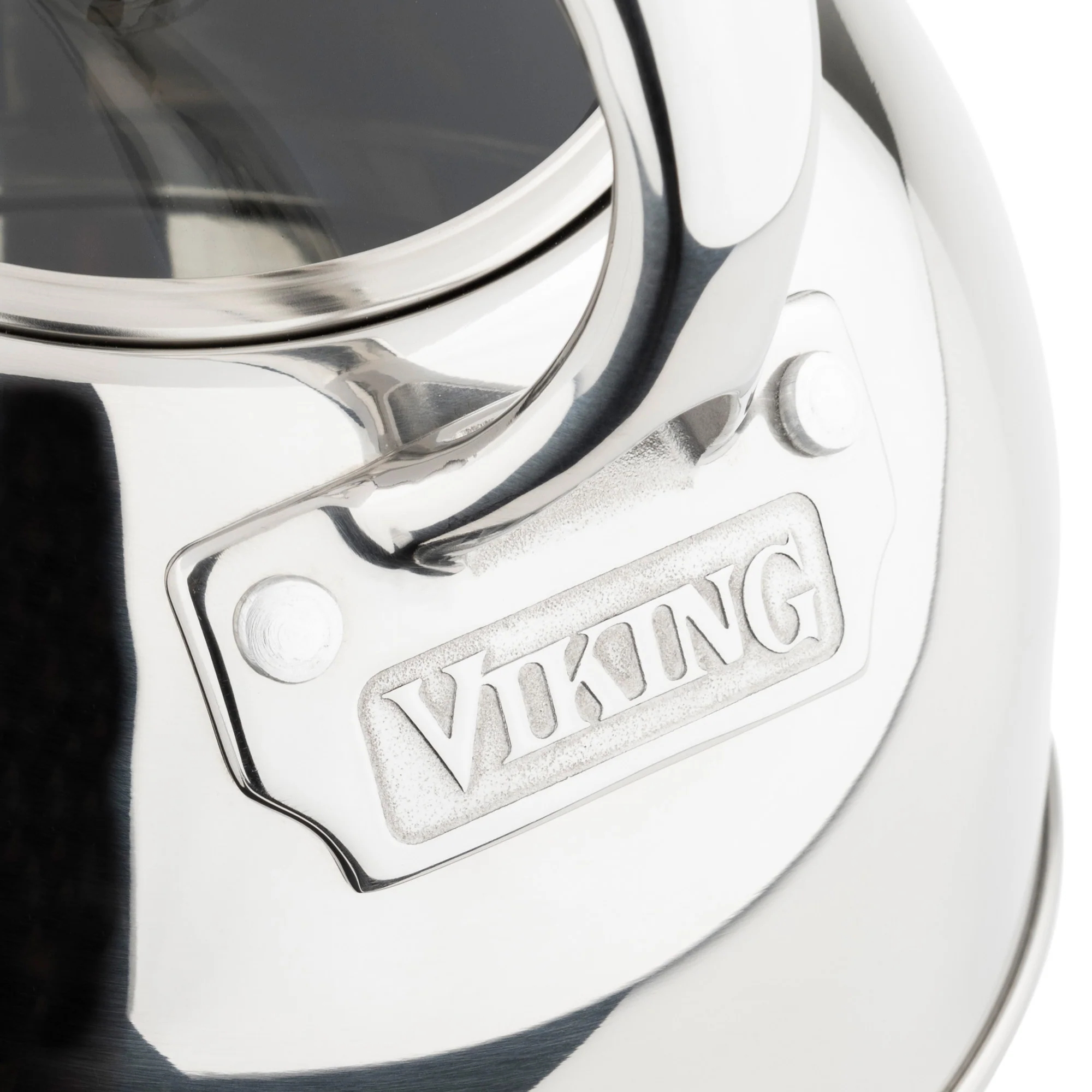 Viking 2.6-Quart Mirrored Stainless Steel Whistling Kettle with 3-Ply Base - Image 5