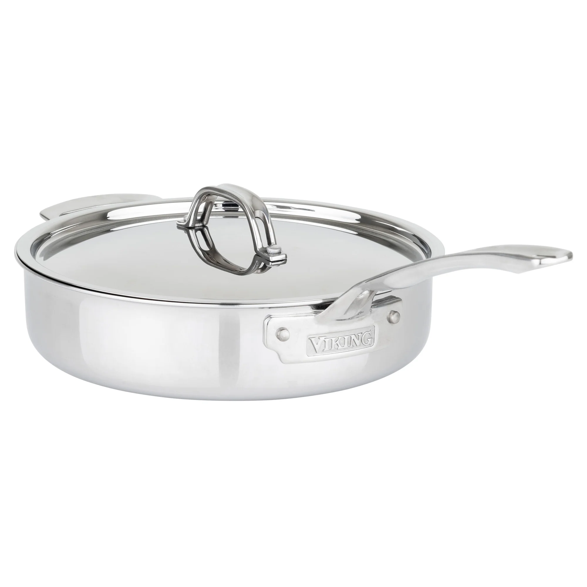 Viking 3-Ply Stainless Steel 10-Piece Cookware Set with Metal Lids - Image 6