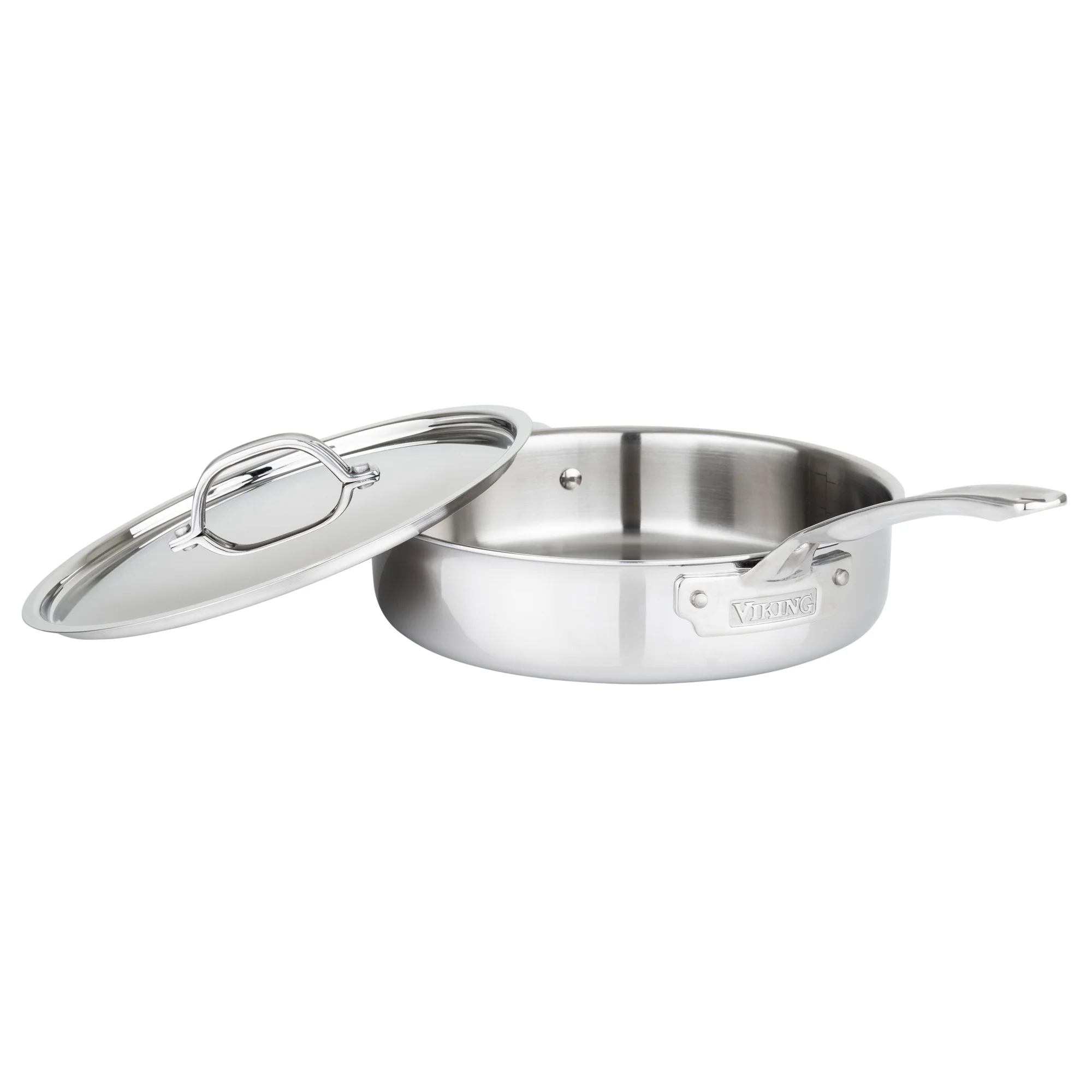 Viking 3-Ply Stainless Steel 10-Piece Cookware Set with Metal Lids - Image 7