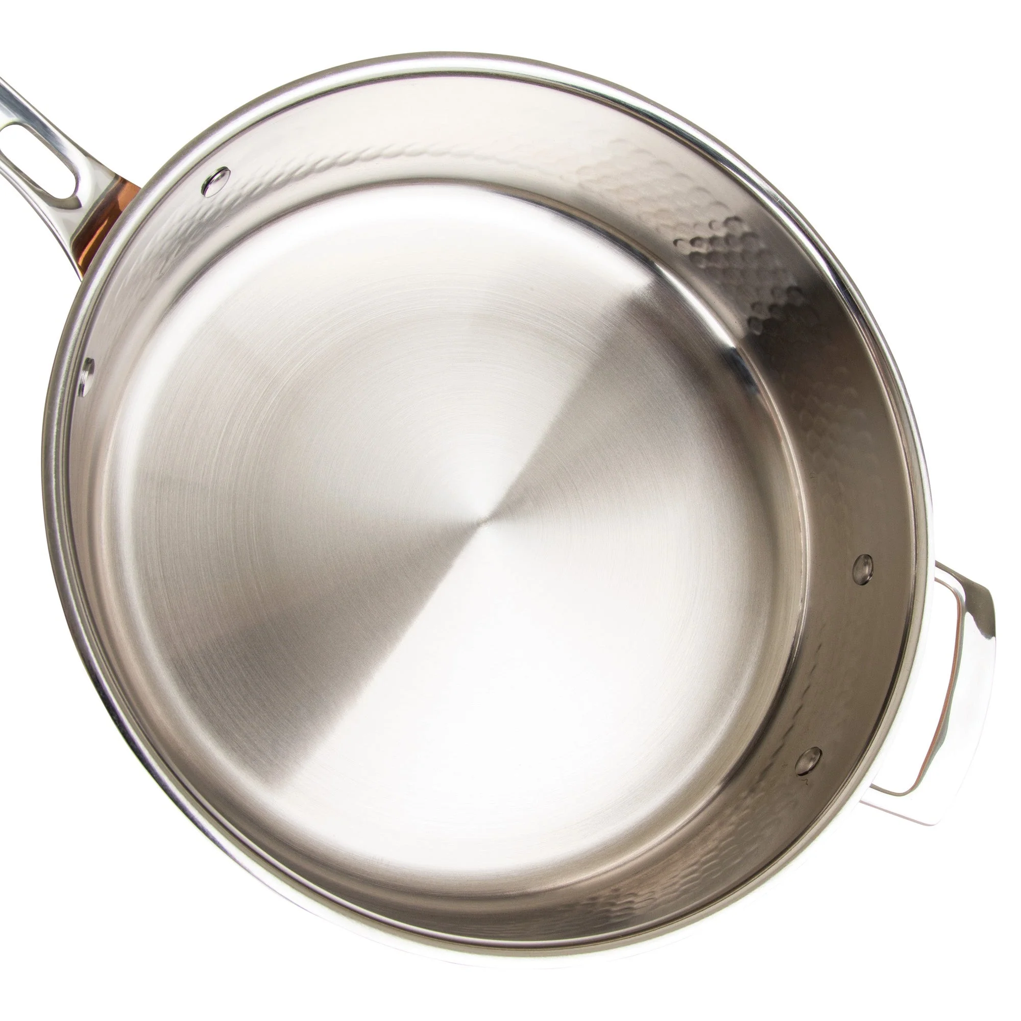 Viking 3-Ply Hammered Copper Clad 10-Piece Cookware Set with Glass Lids - Image 17