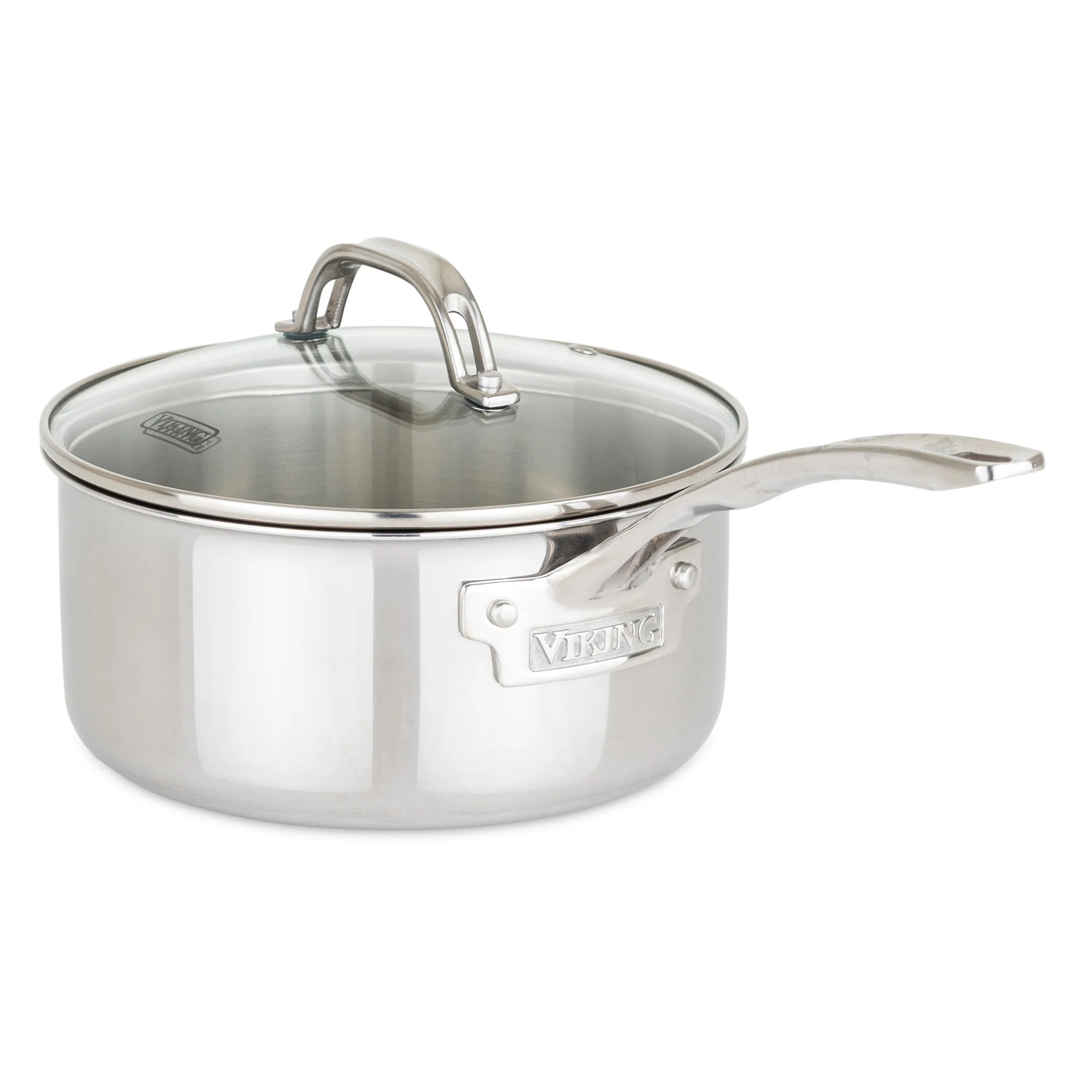 Viking 3-Ply Stainless Steel 17-Piece Cookware Set with Glass Lids - Image 9