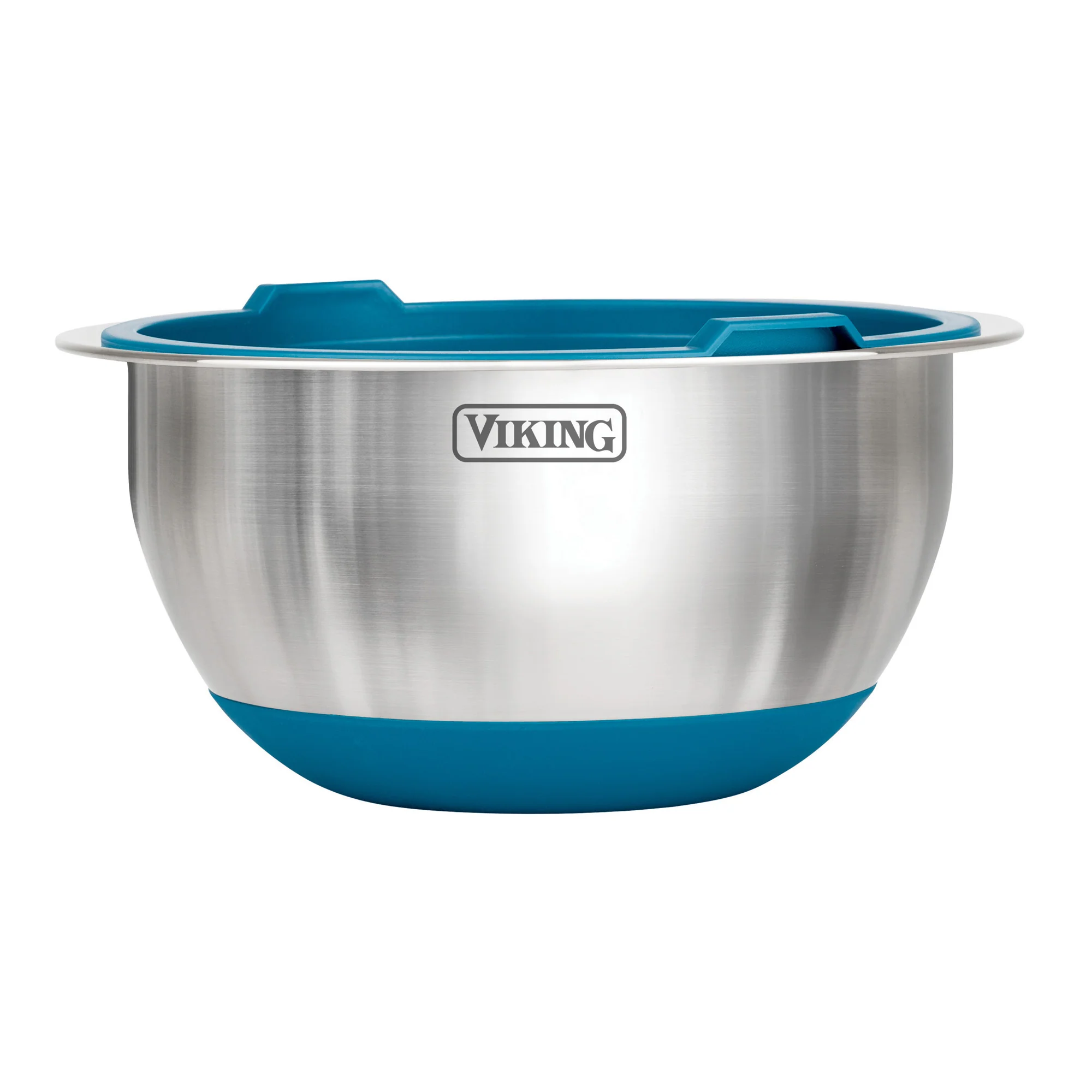 Viking 8-Piece Stainless Steel Mixing Bowl Set with Lids, Teal - Image 5