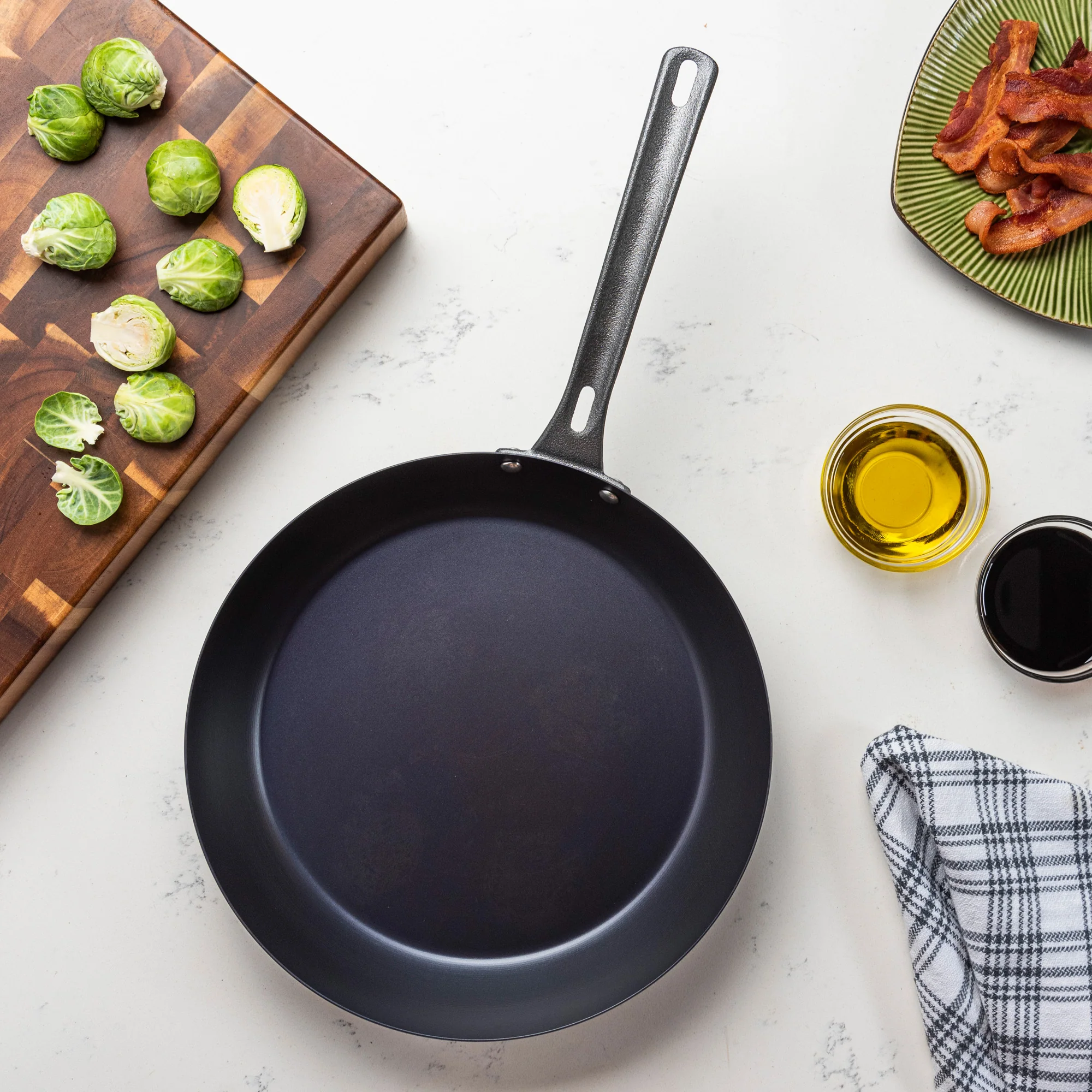 Viking Blue Carbon Steel 12-Inch Fry Pan - Image 6