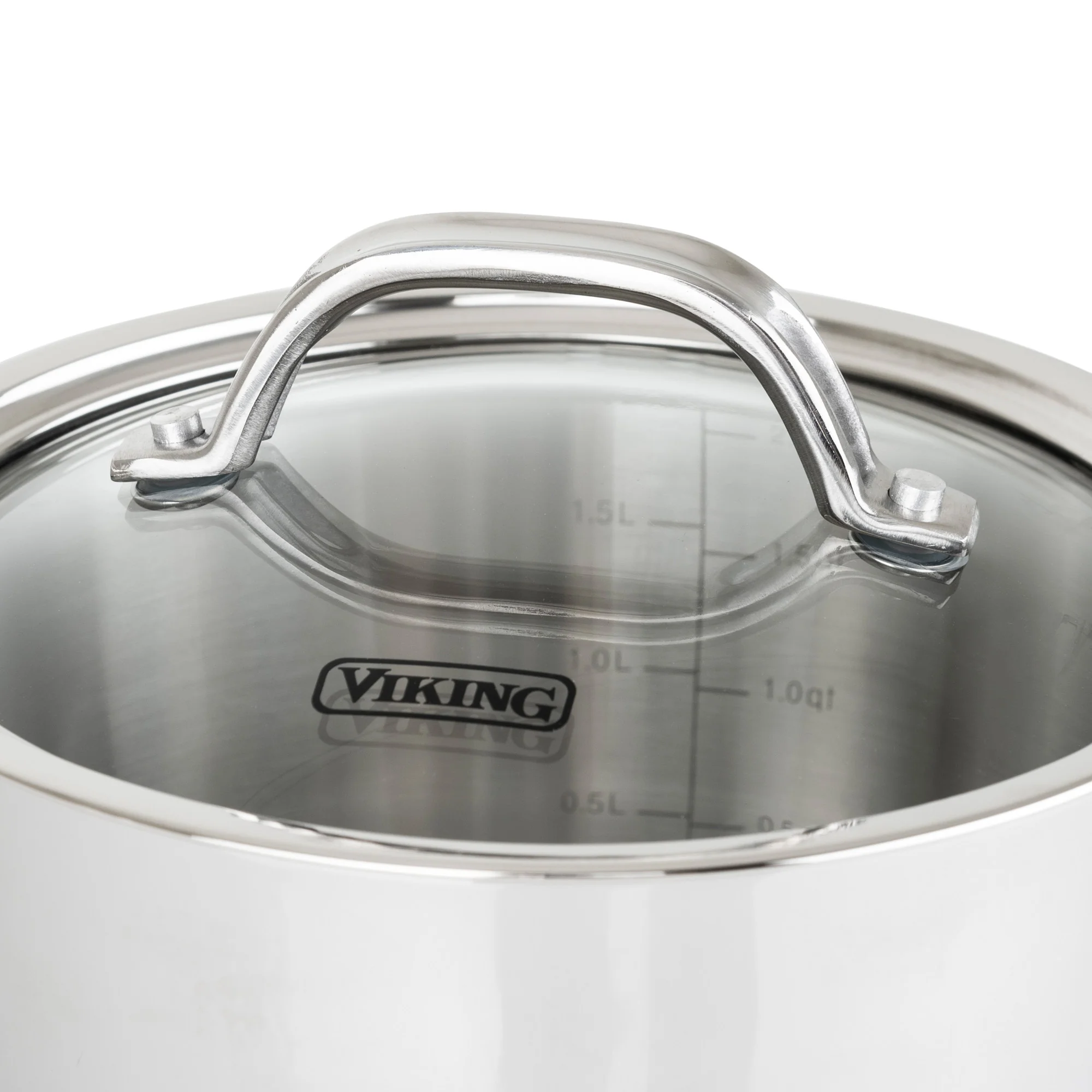 Viking Contemporary 3-Ply 2.4-Quart Sauce Pan with Glass Lid - Image 5