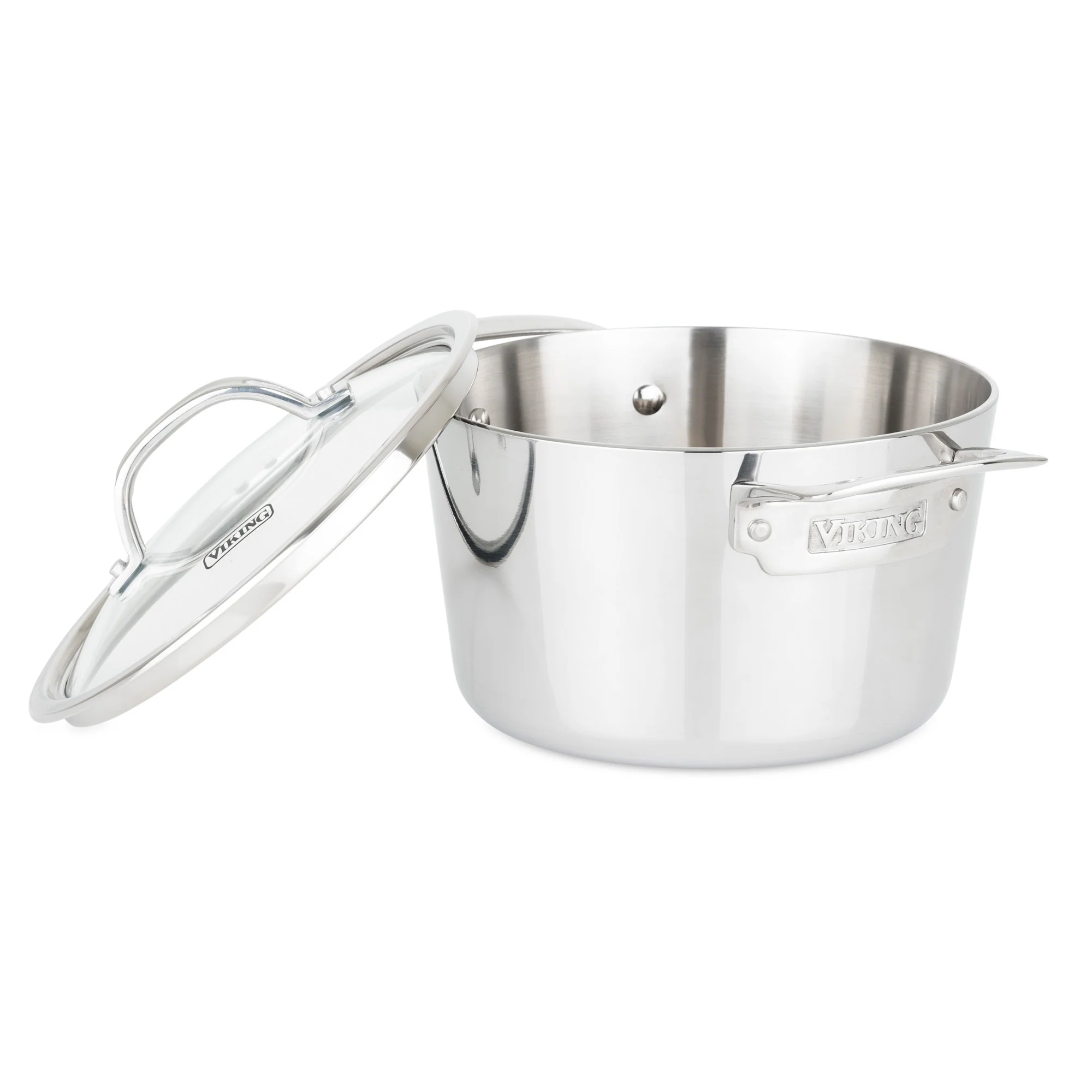 Viking Contemporary 3-Ply Stainless Steel 3.4-Quart Soup Pot - Image 4