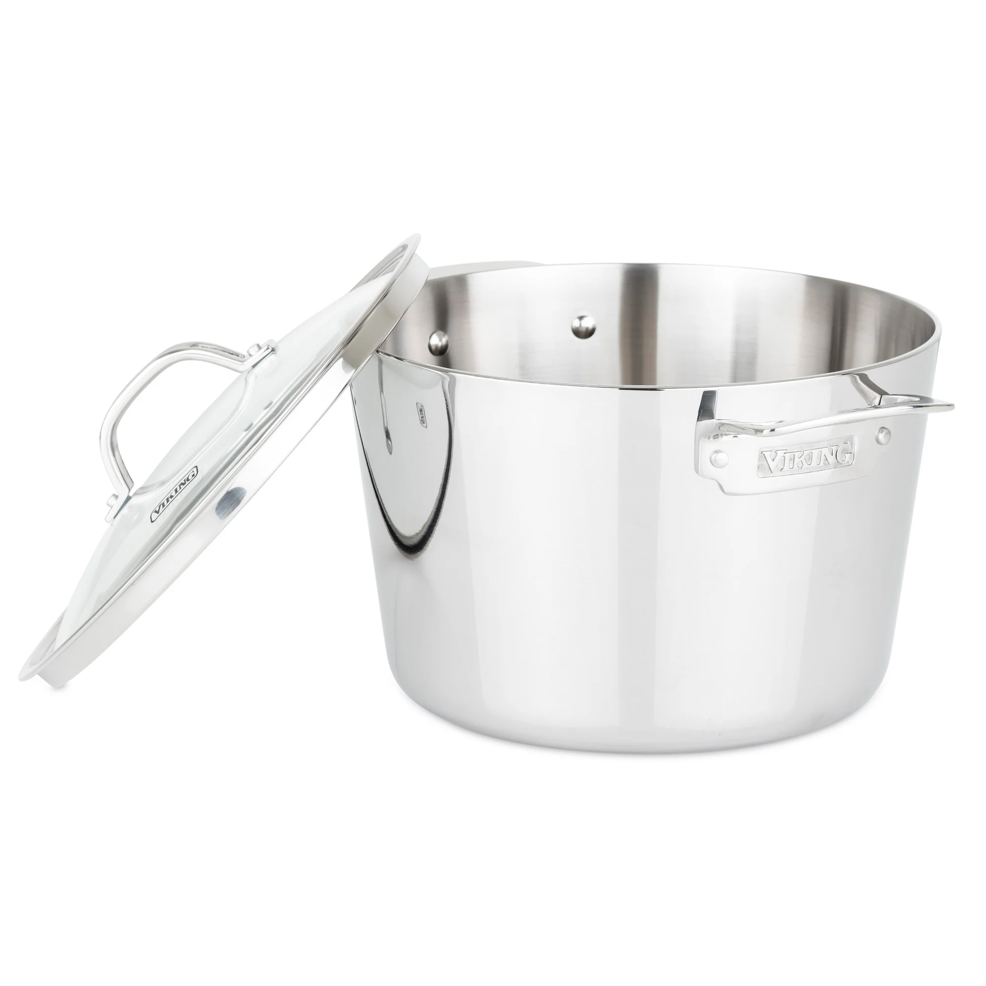 Viking Contemporary 3-Ply Stainless Steel 7-Piece Cookware Set with Glass Lids - Image 5