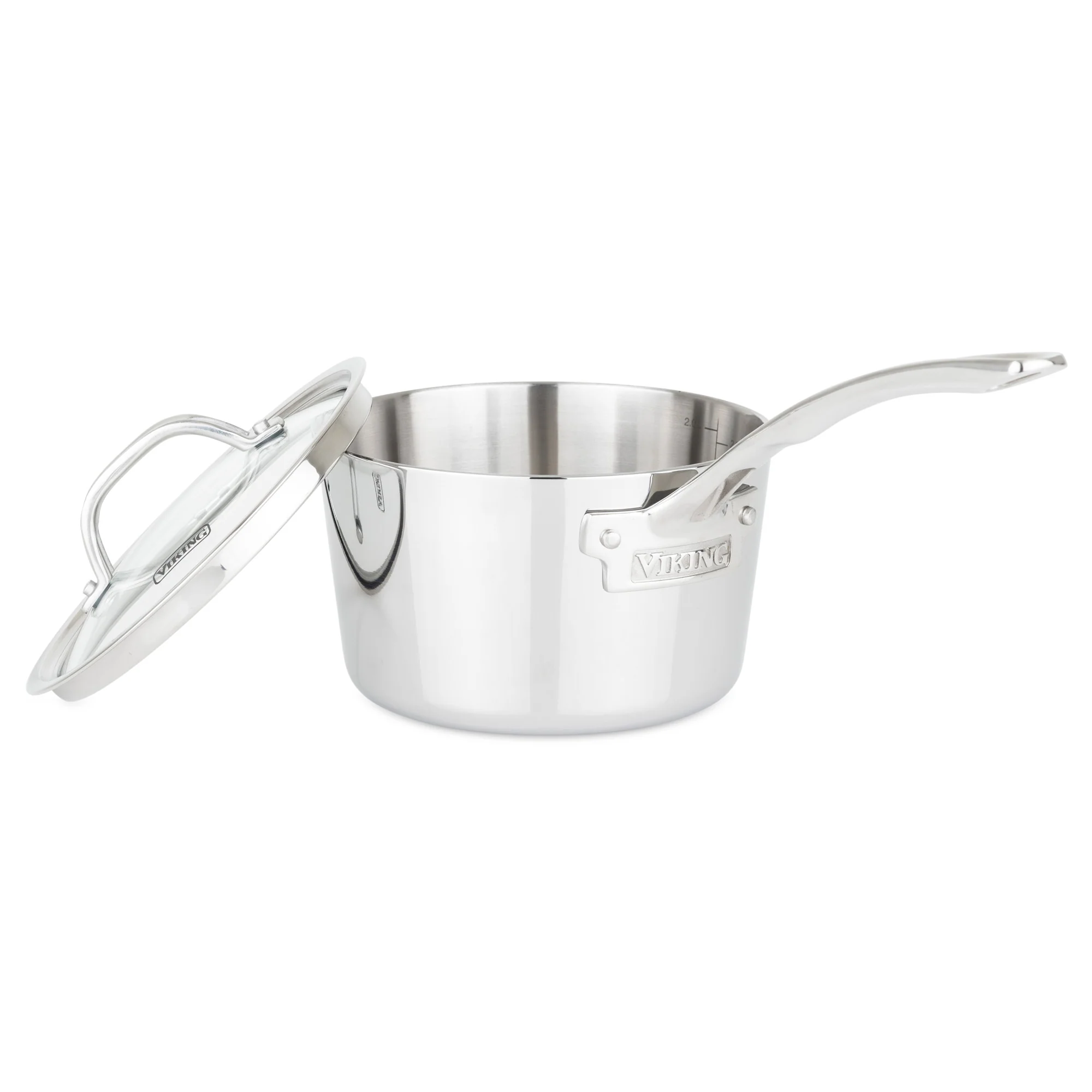 Viking Contemporary 3-Ply Stainless Steel 7-Piece Cookware Set with Glass Lids - Image 9