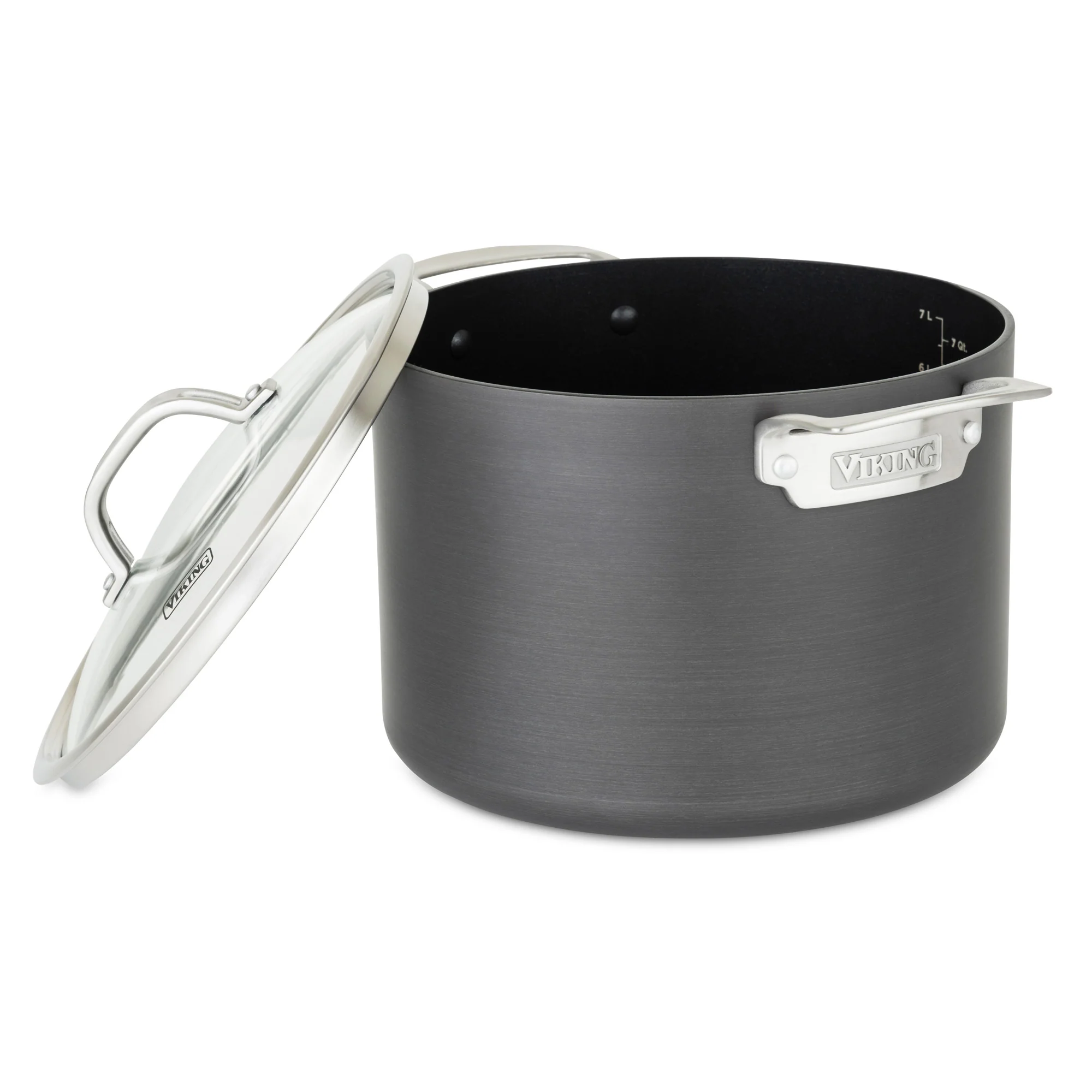 Viking Hard Anodized Nonstick 8-Quart Stock Pot with Glass Lid - Image 4