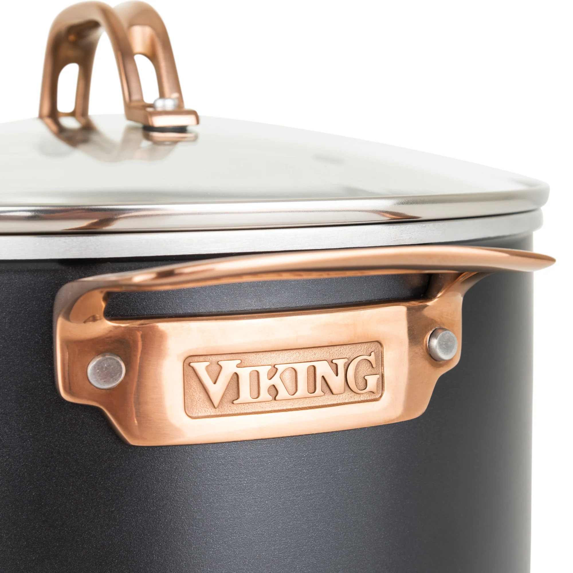 Viking 3-Ply 11 Piece Black and Copper Cookware Set with Glass Lids - Image 18