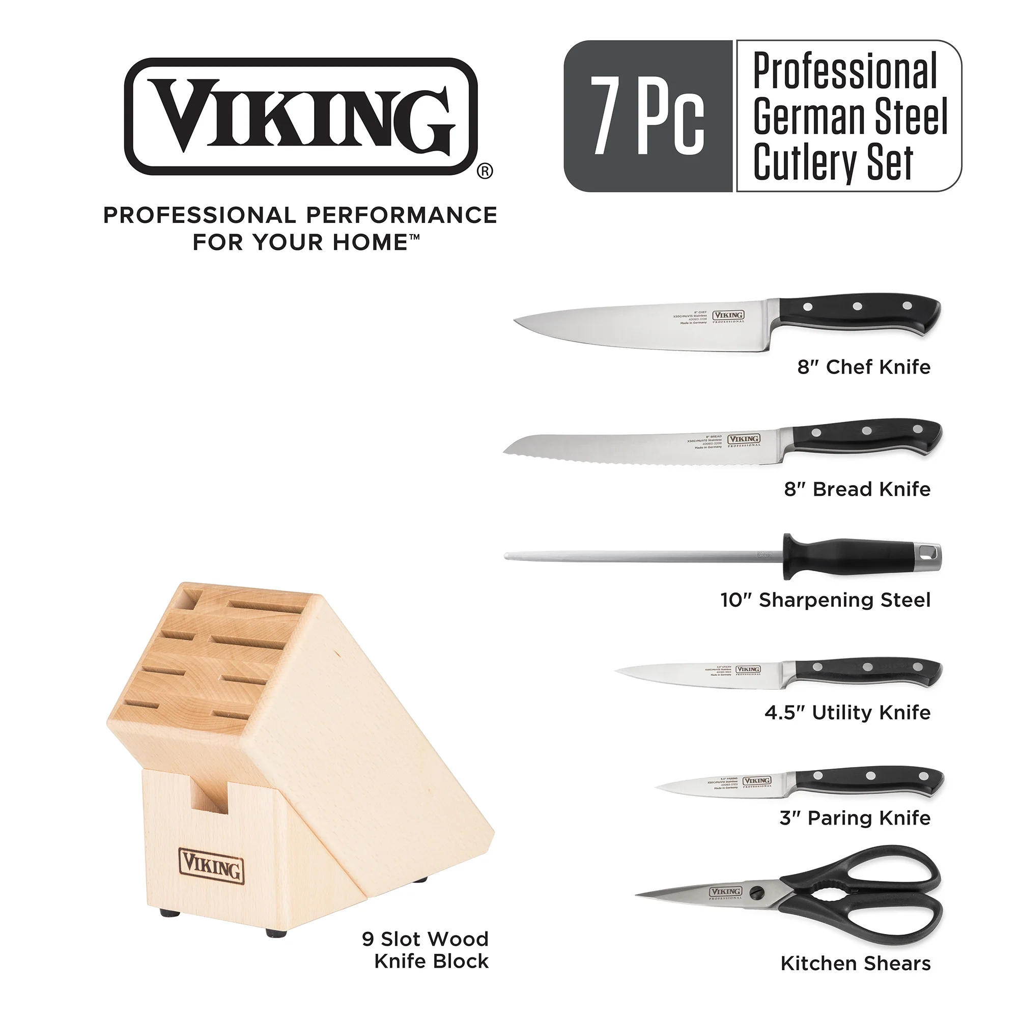 Viking Professional 7-Piece Cutlery Set - Image 4